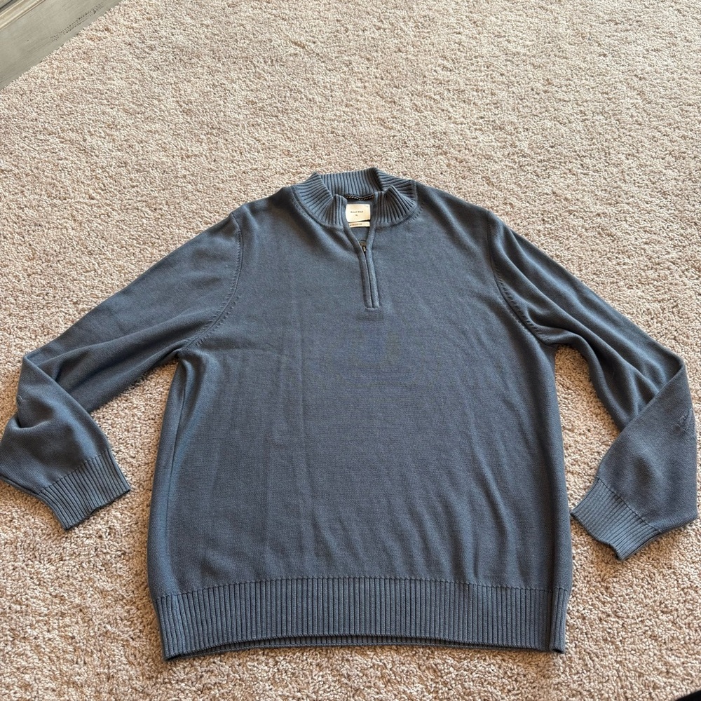 Billy Reid Classic Men's Quarter-Zip Cashmere Sweater Size XL